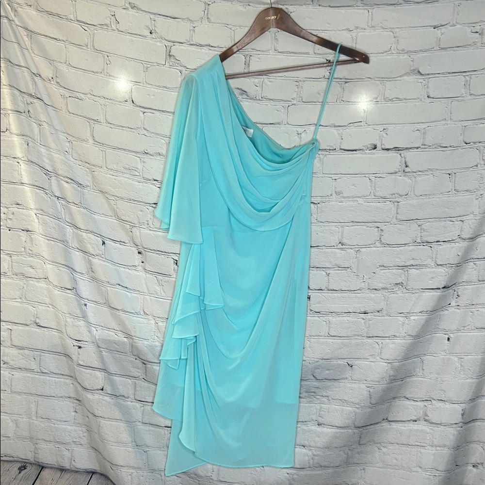 Badgley Mischka Belle One Shoulder Special Occasion Dress Size 8